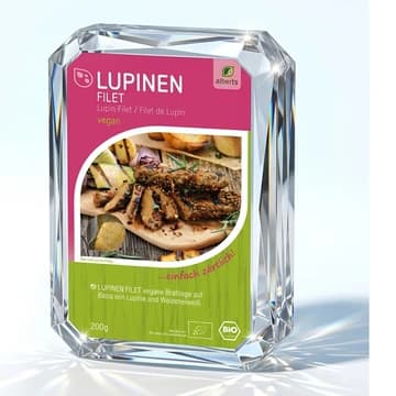 Packung alberts Bio Lupinen Filet, 200 g