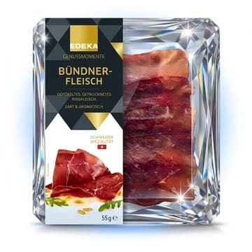 Packung EDEKA Genussmomente Bündnerfleisch, 55 g