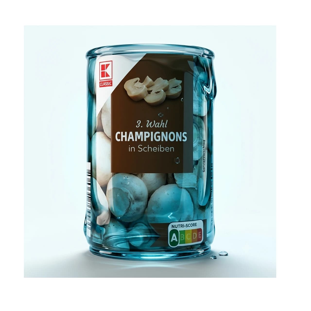 Dose K-Classic Champignons in Scheiben, 170 g Abtropfgewicht