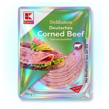 Packung K-Classic Delikatess Deutsches Corned Beef, 200 g