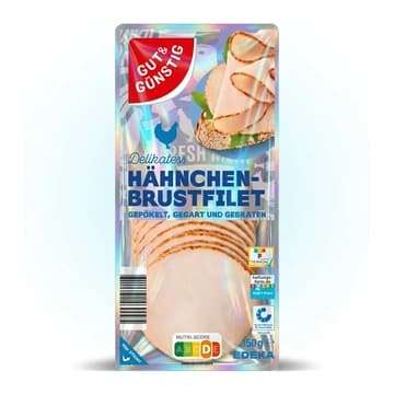Packung Gut & Guenstig Delikatess Haehnchen-Brustfilet, 150 g