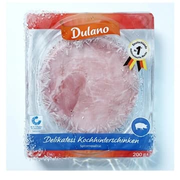 Packung Dulano Delikatess Kochhinterschinken, 200 g