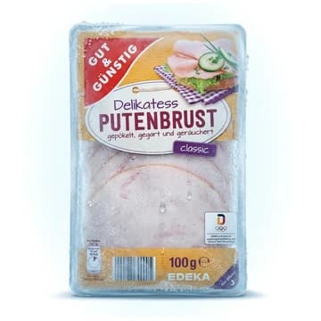 Packung Gut & Guenstig Delikatess Putenbrust Classic, 100 g