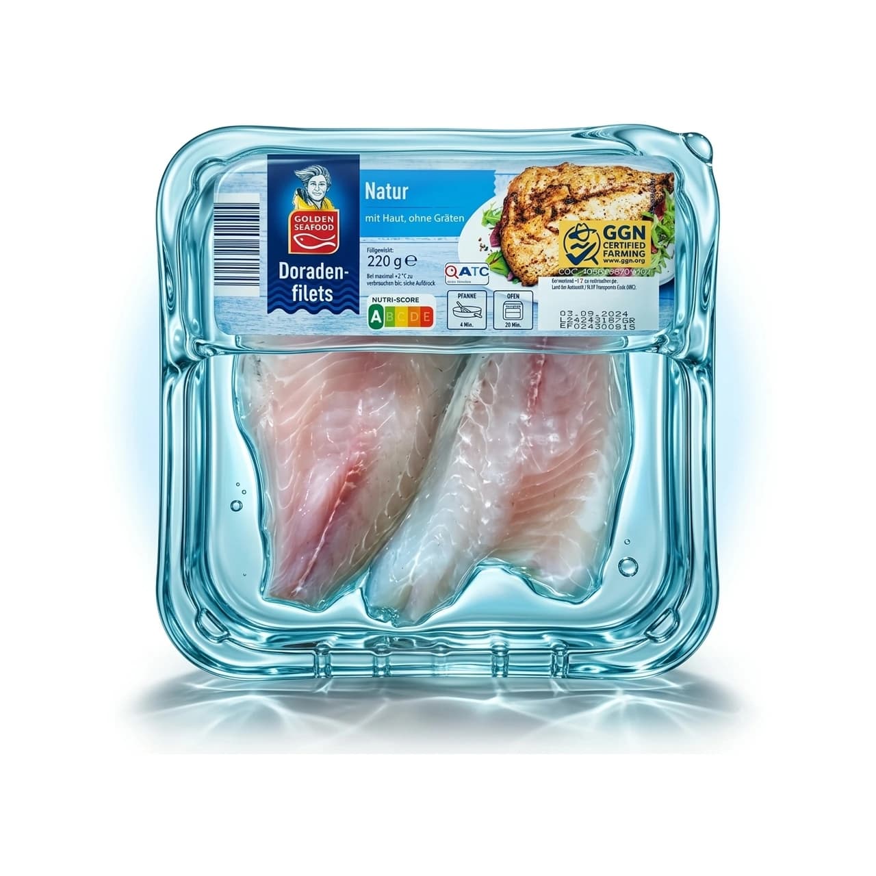 Schale Golden Seafood Doradenfilets Natur, 220 g