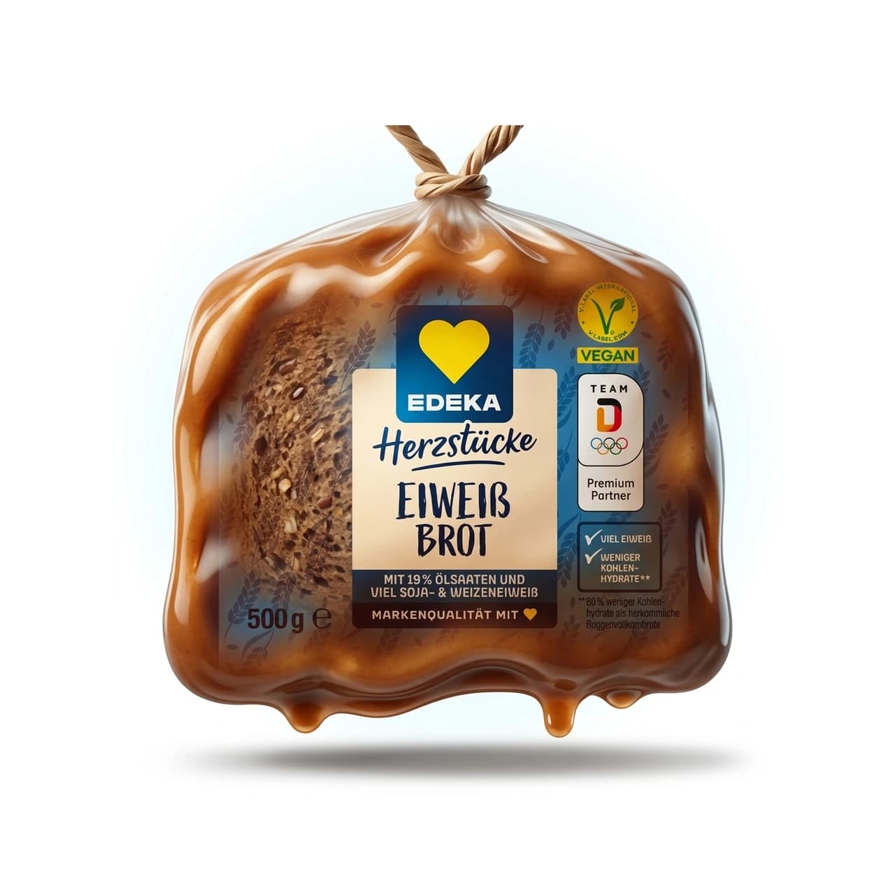 Packung EDEKA Herzstücke Eiweißbrot, 500 g