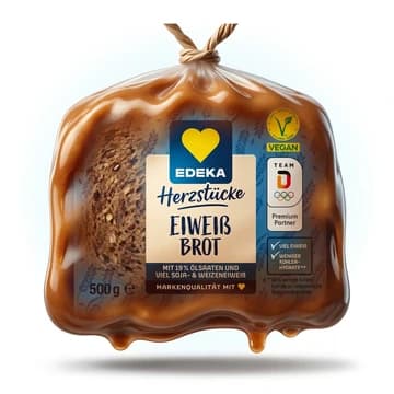 Packung EDEKA Herzstücke Eiweißbrot, 500 g