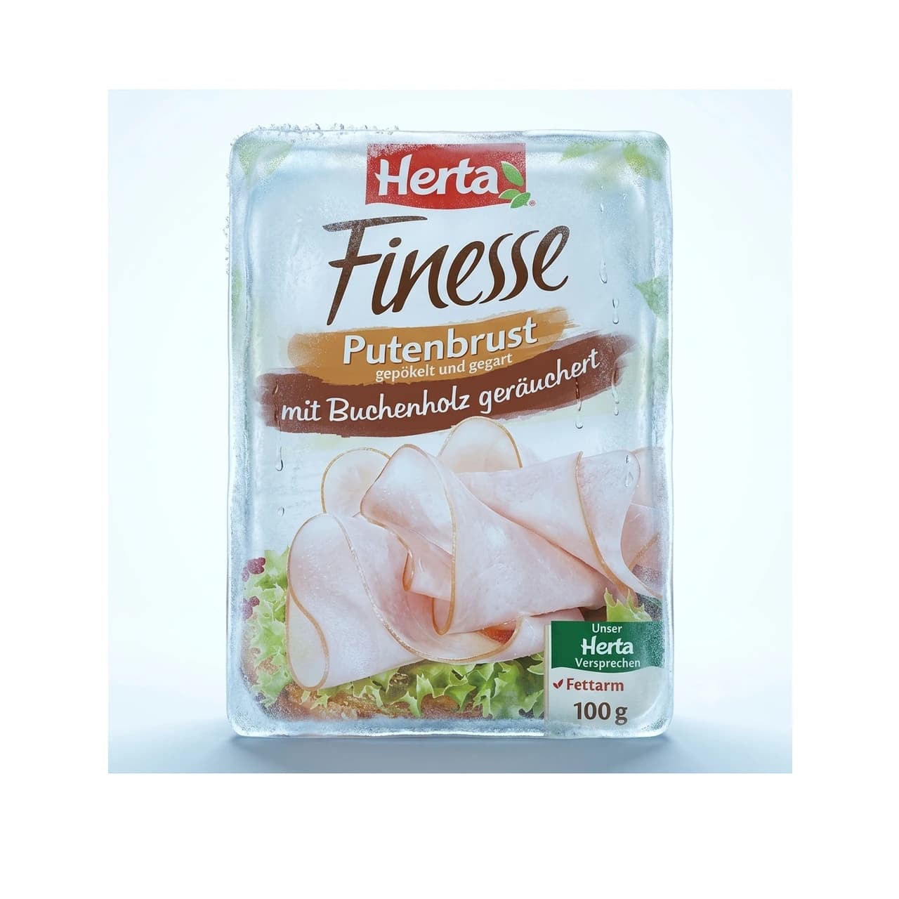 Packung Herta Finesse Putenbrust geräuchert, 100 g