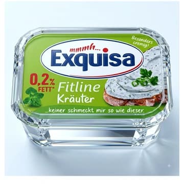 Becher Exquisa Fitline Kräuter Frischkäse 0,2 % Fett, 200 g