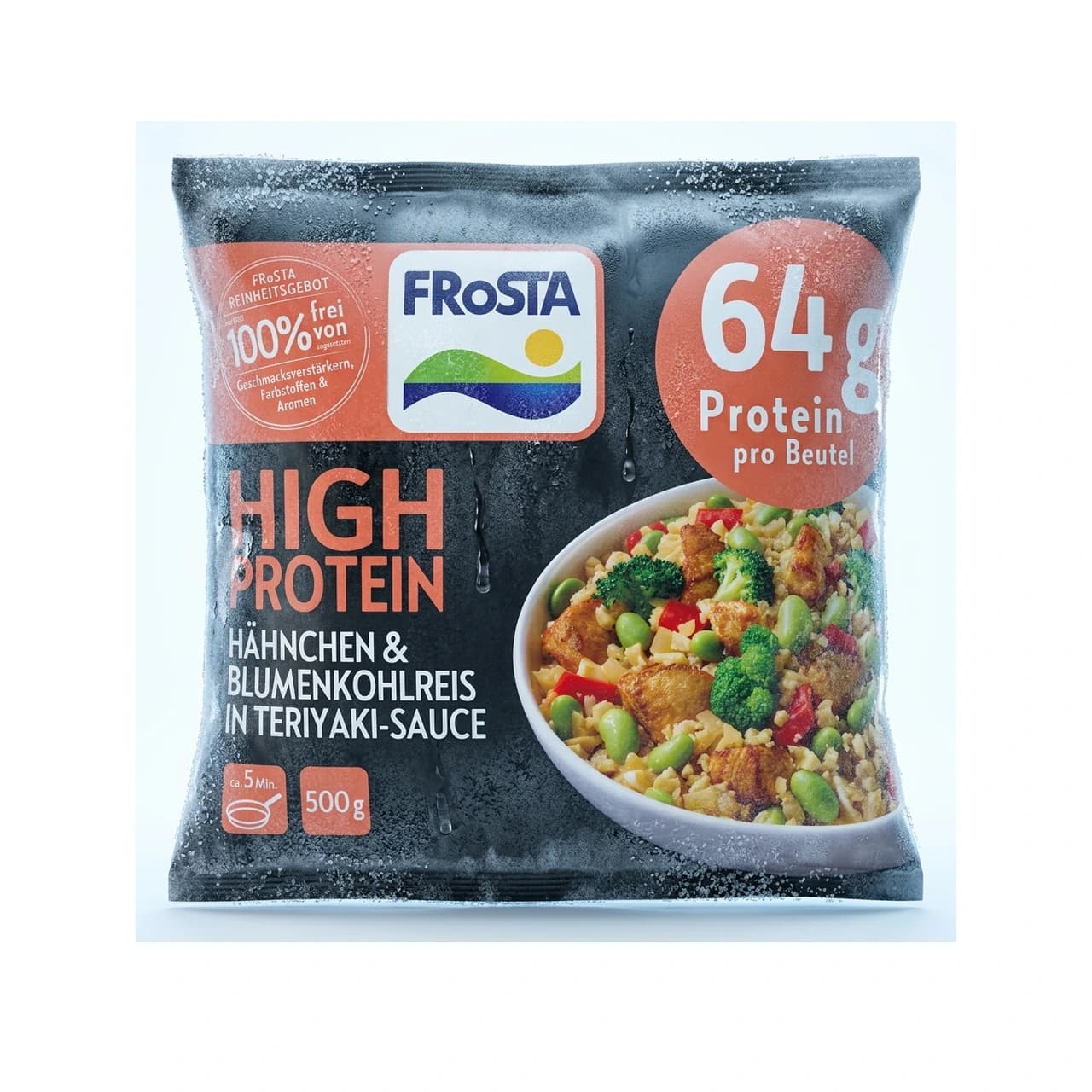 FRoSTA High Protein Chicken & Cauliflower Rice in Teriyaki Sauce bag, 500 g