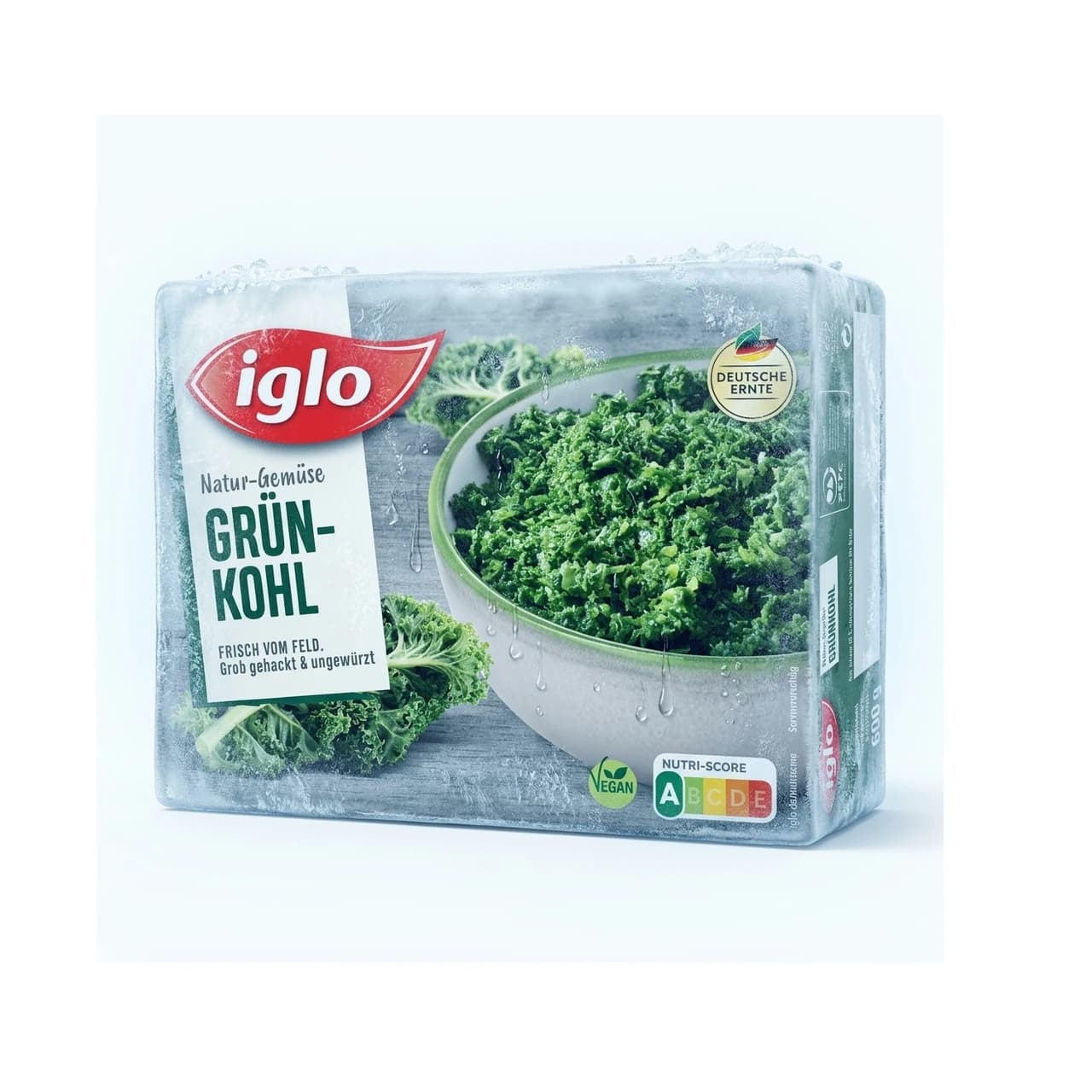 Packung iglo Grünkohl grob gehackt, 600 g