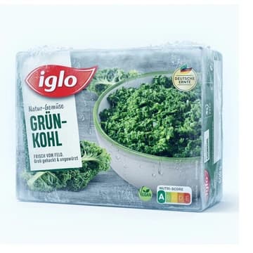 Packung iglo Grünkohl grob gehackt, 600 g