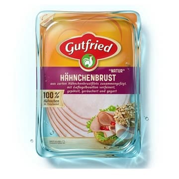 Packung Gutfried Hähnchenbrust Natur, 100 g