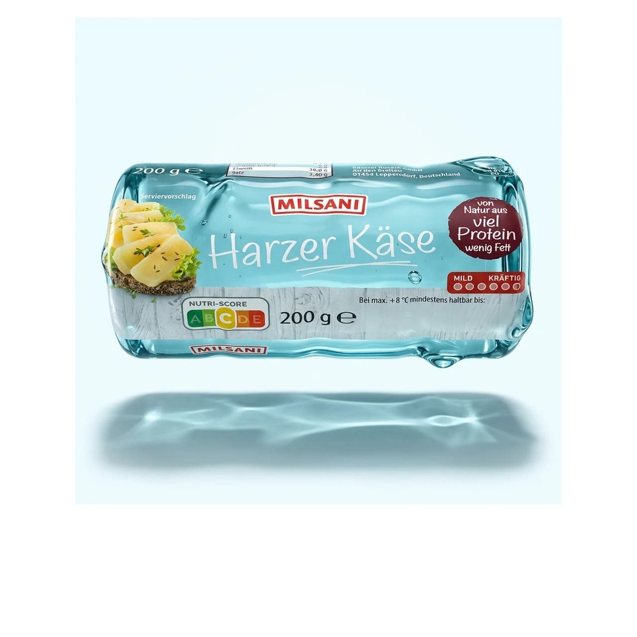 Packung Milsani Harzer Käse, 200 g