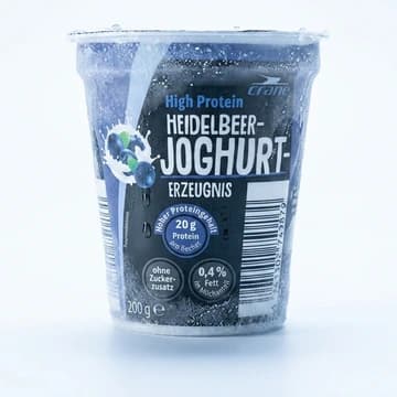 Becher crane High Protein Heidelbeer-Joghurt-Erzeugnis, 200 g