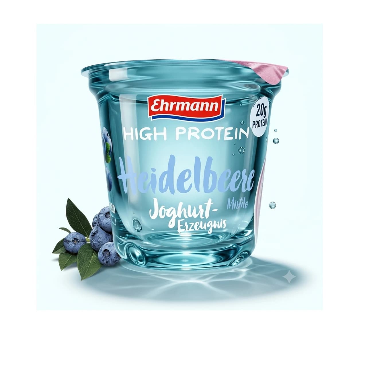 Ehrmann High Protein blueberry yoghurt cup, 200 g