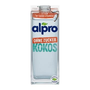 Packung Alpro Kokosnuss-Drink Ohne Zucker, 1 l
