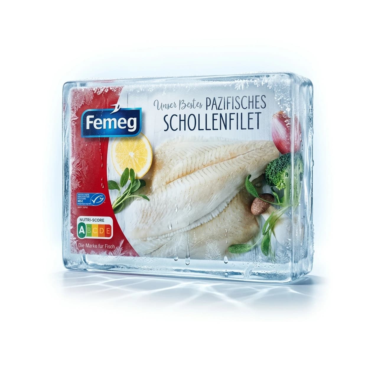 Packung Femeg MSC Pazifisches Schollenfilet natur, 450 g
