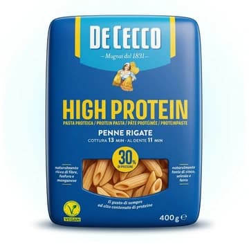 Packung De Cecco Penne Rigate Nr. 41 High Protein, 400 g