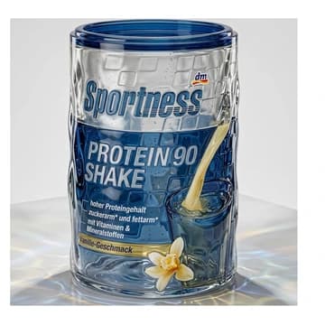 Packung dm Sportness Eiweiß Shake Pulver 90 Vanille, 350 g