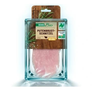 Packung REWE Bio Putenschnitzel, 2 Stück