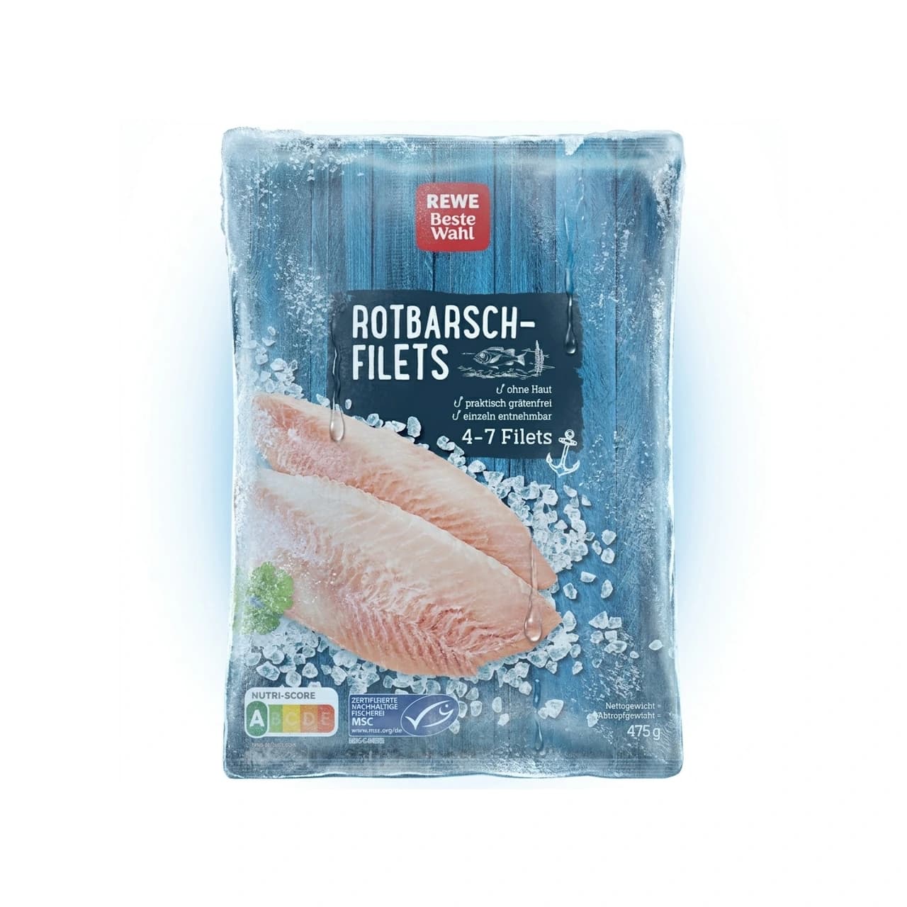 Beutel REWE Beste Wahl Rotbarschfilets, 475 g