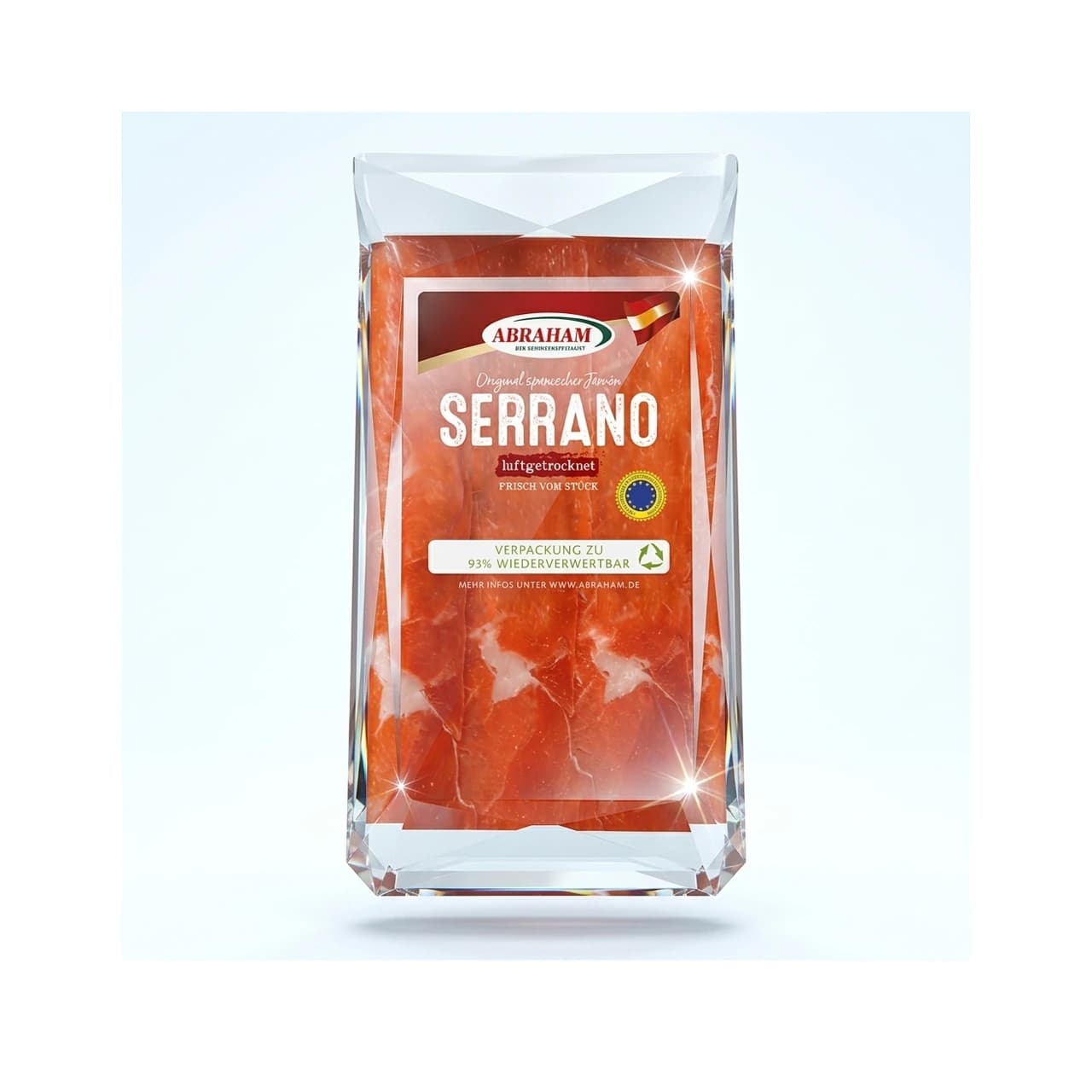 Packung Abraham Serrano Schinken luftgetrocknet, 80 g