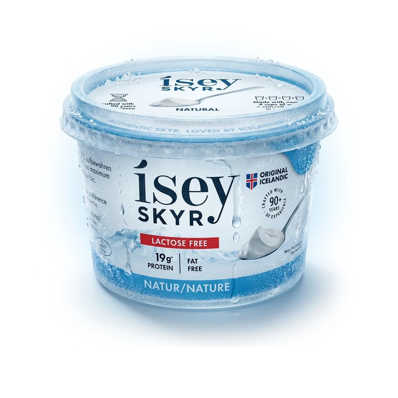 Becher Ísey Skyr Natur, 170 g, als Frosted-Glas-Transformation