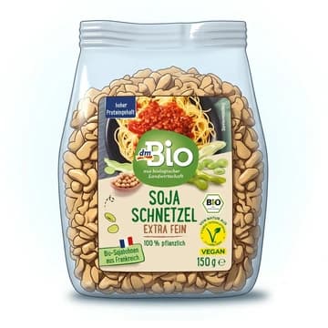 Beutel dmBio Soja Schnetzel extra fein, 150 g