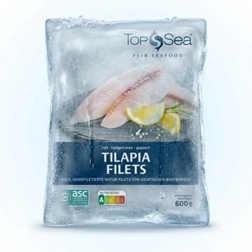 Top Sea Tilapia Fillets bag, 600 g