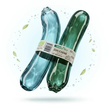 Zwei REWE Bio Zucchini, 500 g